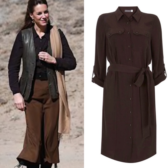 Mint Velvet Dresses & Skirts - NWT Mint Velvet Chocolate Utility Shirt Dress - As Seen On Kate Middleton